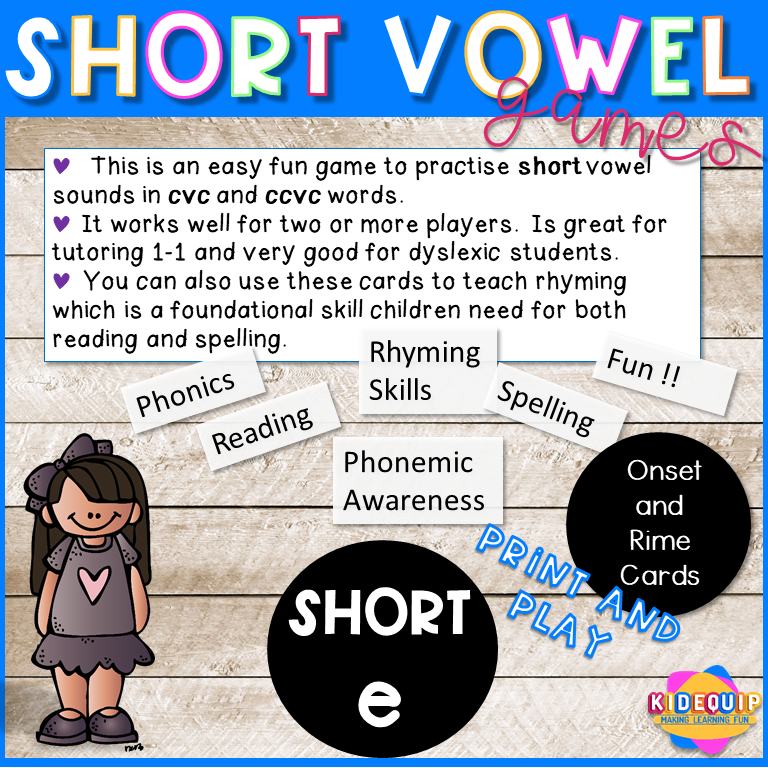 Short Vowel Sound e Game FREEBIE - Image 2