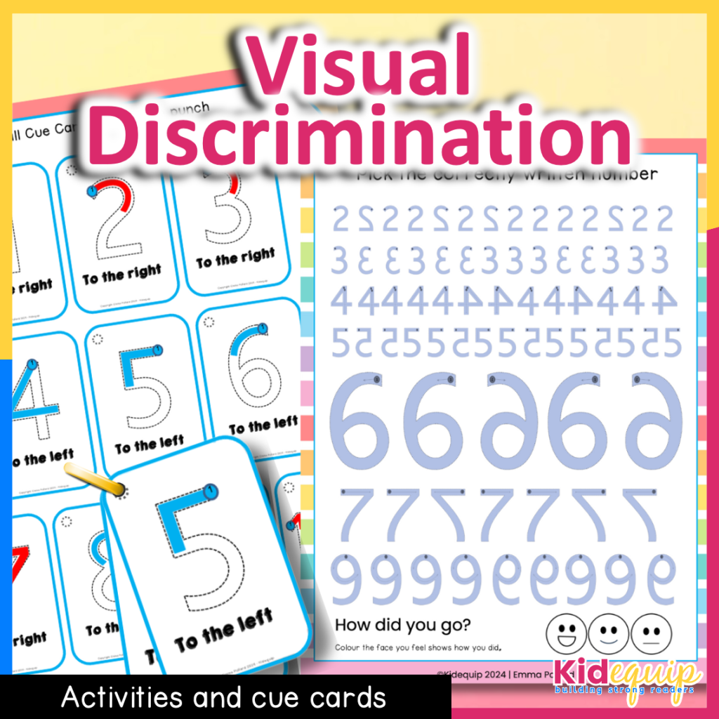 An activity shown that can help children to see the visual differences in the way numbers are formed