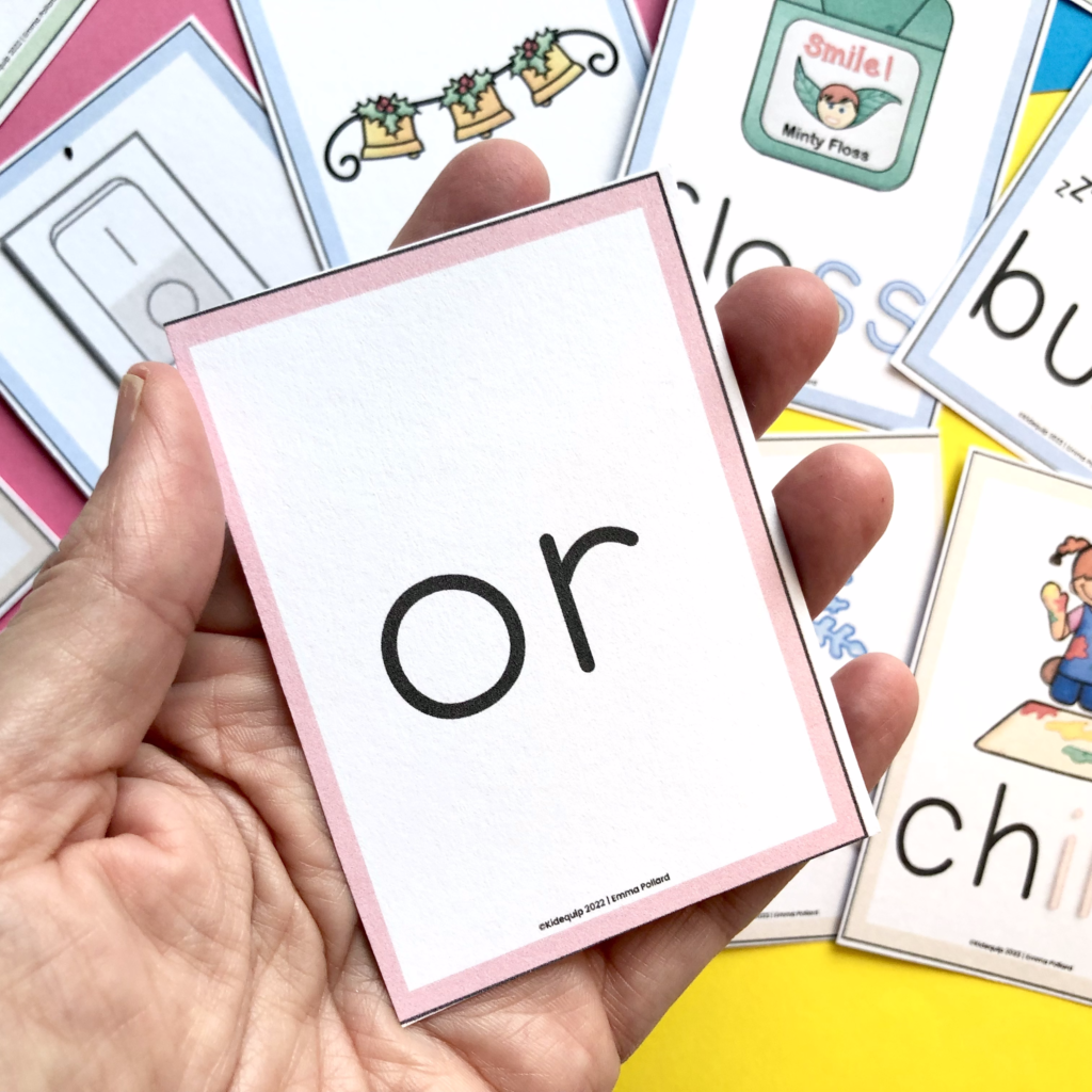 phoneme-grapheme flashcards for visual drill