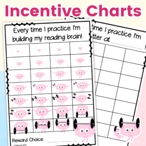 incentive charts to motivate reluctant learners or struggling learners