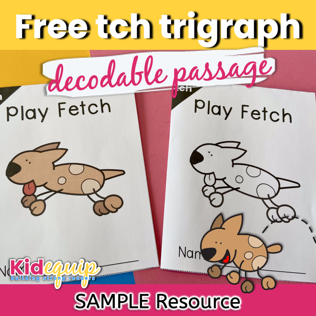 An image showing a free decodable reader for the sound /tch/