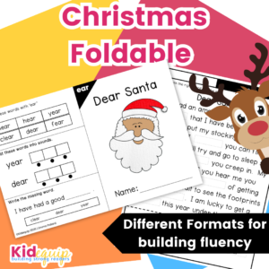 a picture showing the foldable decodable and cloze activity within this resource